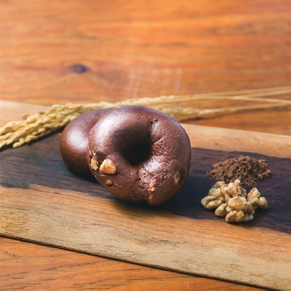 【新発売】米粉のもっちりベーグル(くるみココア単品)